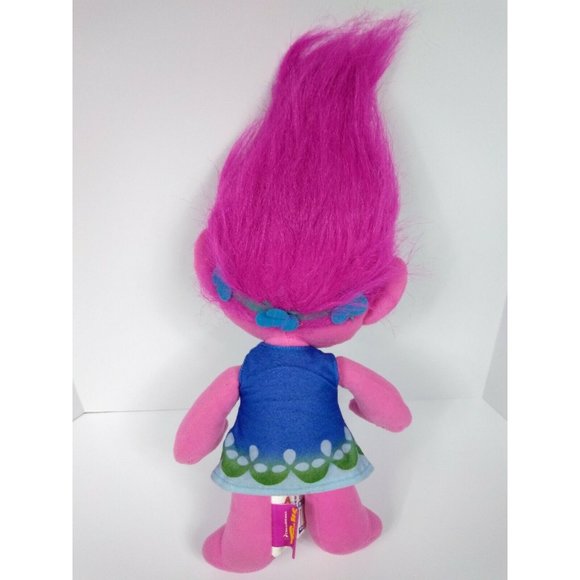 Dreamworks 2017 Poppy Pink 18" Troll Plush Trolls Movie Stuffed Doll Animal Toy - Picture 5 of 6